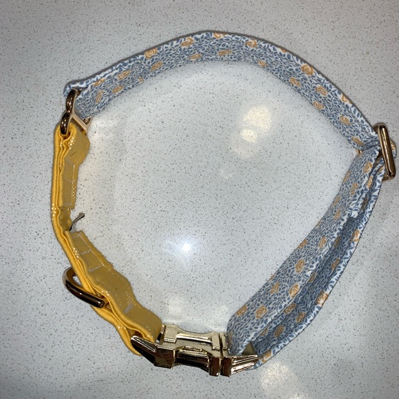 NEW - Beautiful Dog Collar - Two Toned, Yellow & Blue - Size:Large 18 - 22inch - Picture 7 of 14